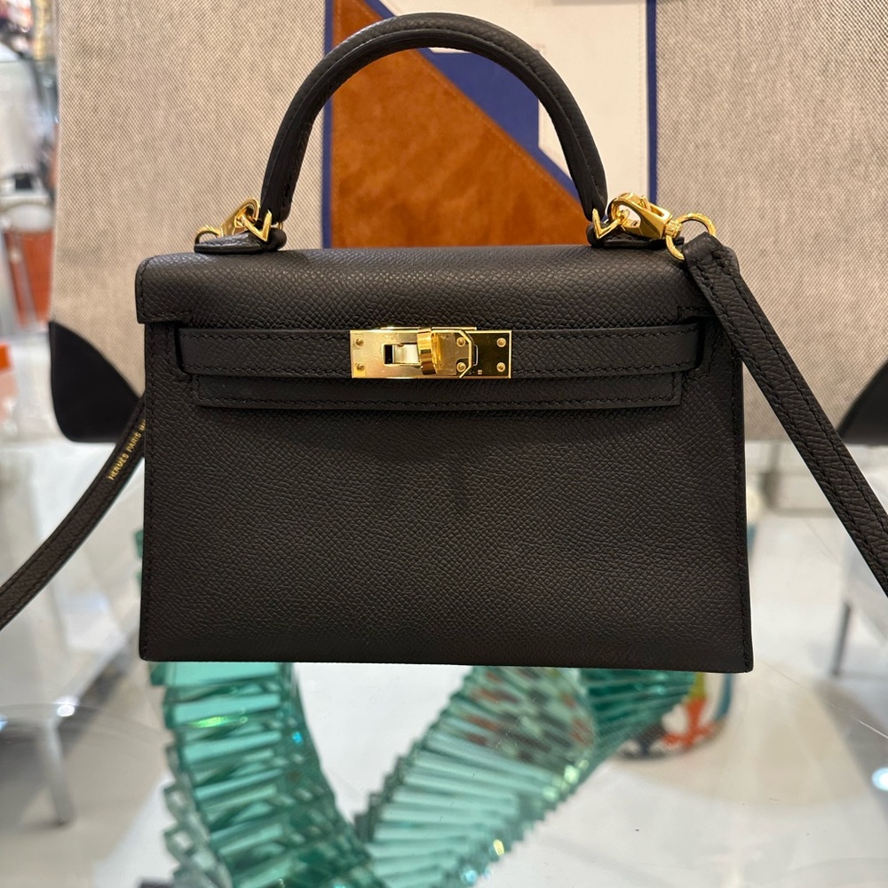 BNIB Hermes 20CM Kelly Noir with GHW